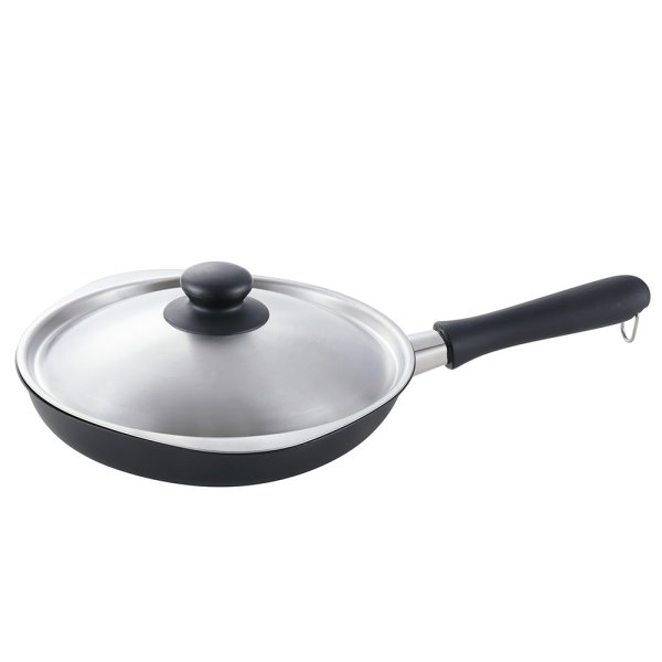 Photo1: Sori Yanagi　Magma Plate Iron Frying Pan with Stainless Steel Lid  25m［Induction Safe］ (1)